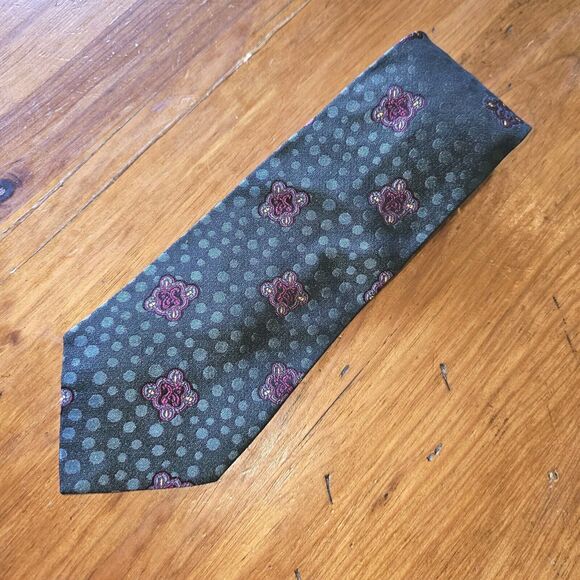 GIANNI VERSACE COUTURE silk neck tie iconic classic print, Vintage 90s Business - Picture 5 of 6